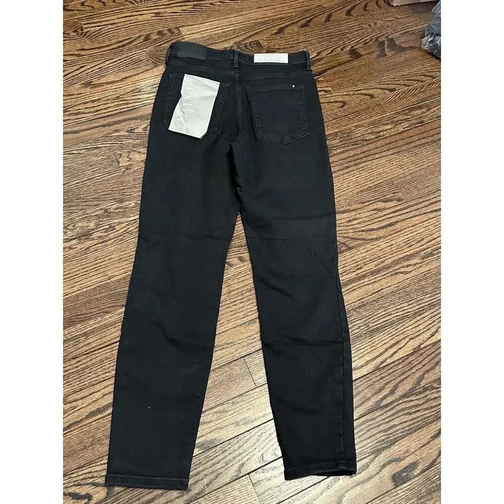 Everlane Womens Size 28 The Way High Skinny Crop Black Jeans High Stretch‎ NWT